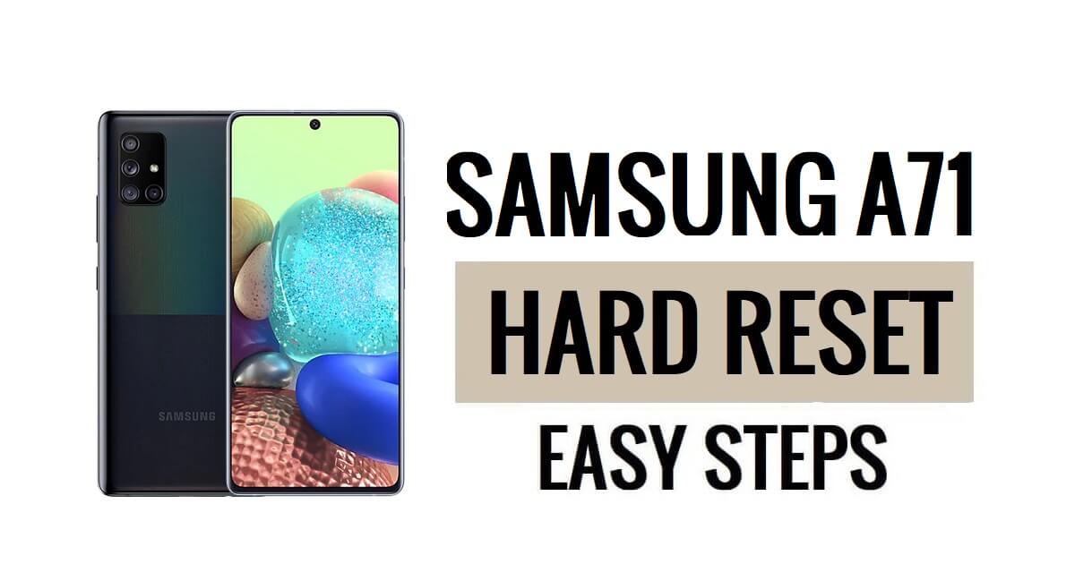 Hoe Samsung A71 harde reset en fabrieksreset uitvoeren