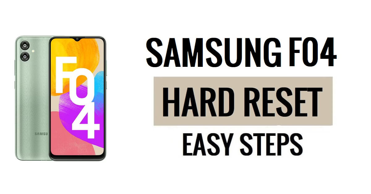 Hoe Samsung F04 harde reset en fabrieksreset uitvoeren