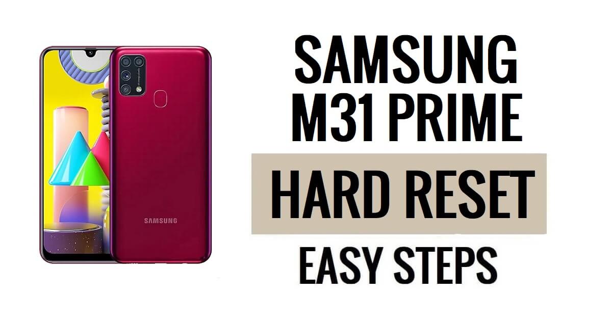 Samsung M31 Prime 하드 리셋 및 공장 초기화 방법