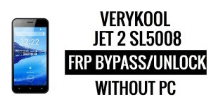 Verykool Jet 2 SL5008 FRP Bypass Sblocca Google Gmail (Android 5.1) Senza PC