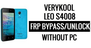 Verykool Leo s4008 FRP Bypass Ontgrendel Google Gmail (Android 5.1) zonder pc