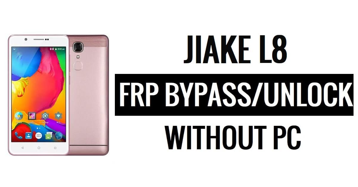 Jiake L8 FRP Bypass Sblocca Google senza PC (Android 6.0)