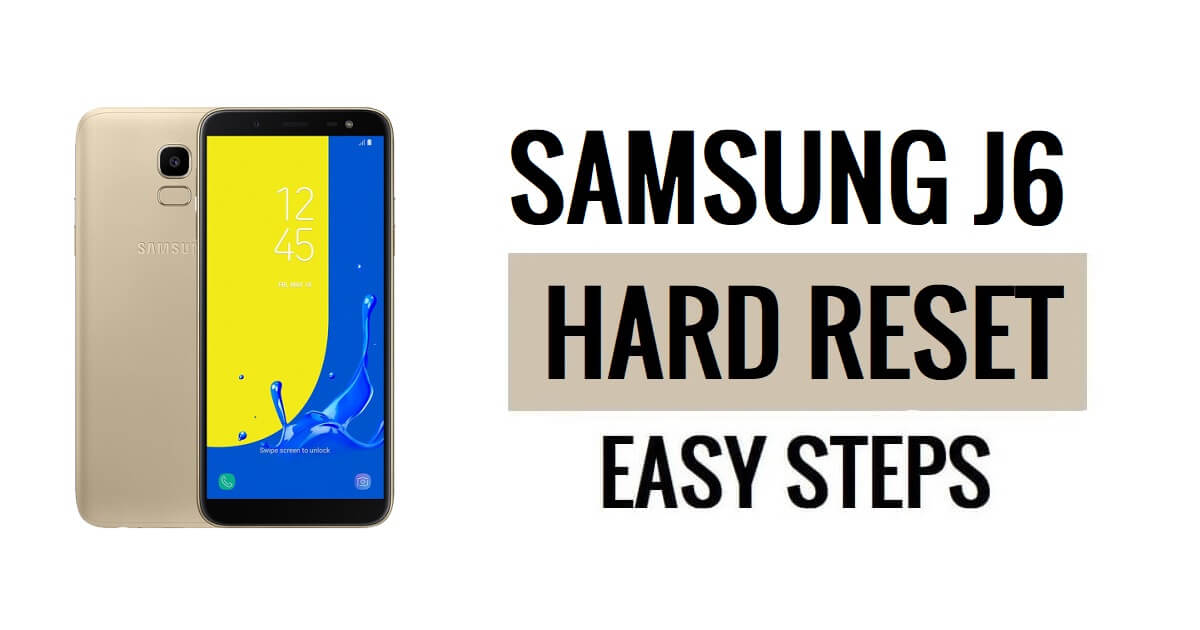 Samsung J6 하드 리셋 및 공장 초기화 방법