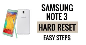 Cómo hacer restablecimiento completo y restablecimiento de fábrica de Samsung Note 3
