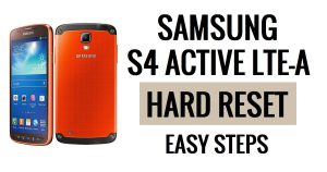 วิธีรีเซ็ตฮาร์ด Samsung S4 Active LTE-A และรีเซ็ตเป็นค่าจากโรงงาน