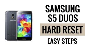 Samsung S5 Duos 하드 리셋 및 공장 초기화 방법