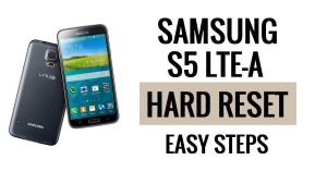 Samsung S5 LTE-A 하드 리셋 및 공장 초기화 방법
