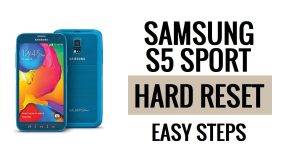 Samsung S5 Sport 하드 리셋 및 공장 초기화 방법