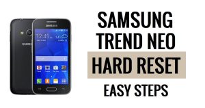Samsung Trend Neo 하드 리셋 및 공장 초기화 방법