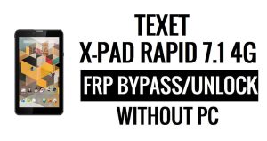 Texet X-pad Rapid 7.1 4G FRP Bypass Zonder pc Google Ontgrendel Google [Android 5.1]