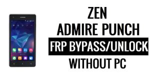 Zen Admire Punch FRP Bypass (Android 5.1) Desbloqueo de Google Google sin PC