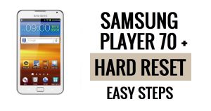 So führen Sie einen Hard-Reset und Werksreset des Samsung Player 70 Plus durch