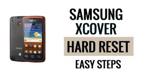 Samsung Xcover 하드 리셋 및 공장 초기화 방법