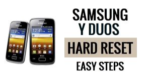 Samsung Y Duos 하드 리셋 및 공장 초기화 방법