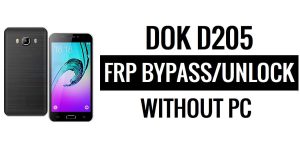 DOK D205 FRP 바이패스 Google 잠금 해제(Android 5.1)(PC 없음)
