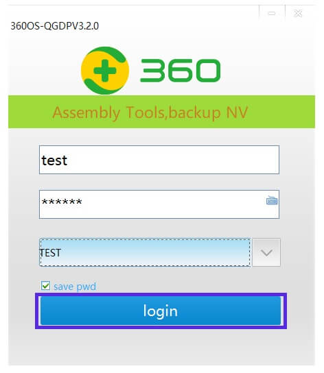 Login into the QGDP Tool