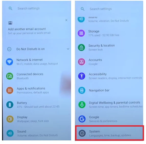 Open System to Cubot King Kong 5 Factory Reset