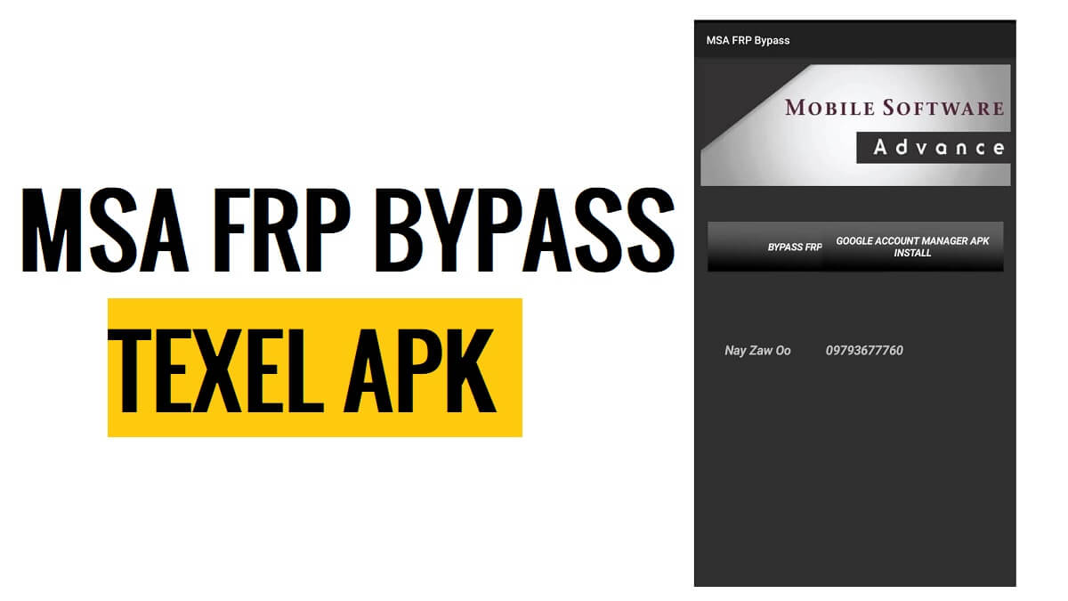 MSA FRP by Texel İndir APK Bypass Direct