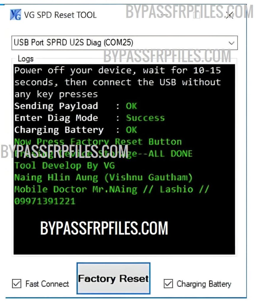 VG SPD Factory Reset Tool Download Latest [Spreadturm Pattern Unlock]
