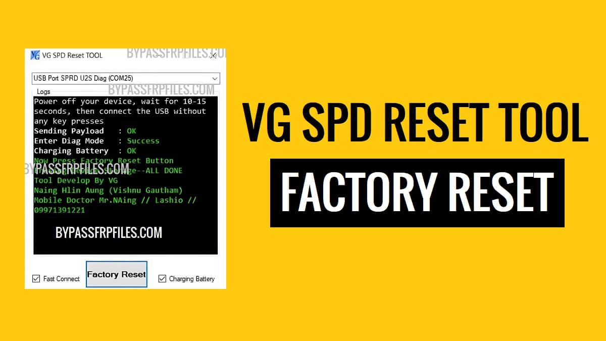 Download da ferramenta de redefinição de fábrica VG SPD mais recente [desbloqueio de padrão Spreadturm]