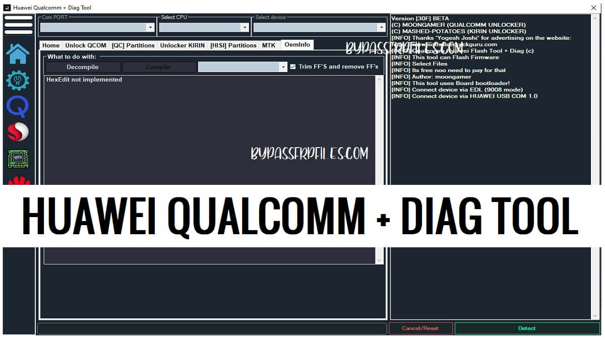 Download Huawei Qualcomm And Diag Tool V30F (2024) [Latest Version] Free