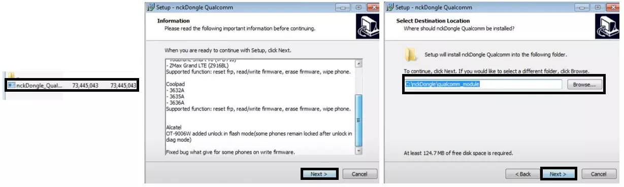 Installer le module NCK Qualcomm