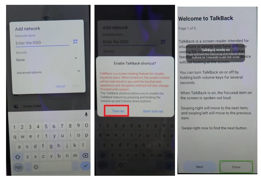 Enable Talkback to Bypass Google Verification Lock FRP on Vivo T2 Pro