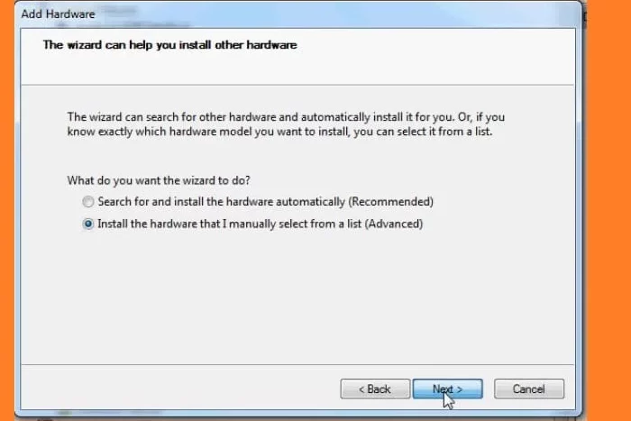 Install the hardware that i manually select Jiake Mobile USB Drivers