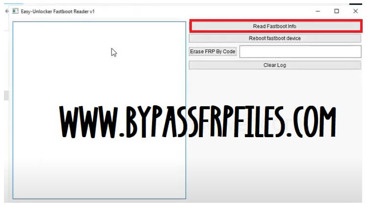 Click on Read Fastboot Info on Easy Unlocker Fastboot Reader V1 For Huawei