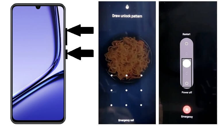 Power off Realme Note 50