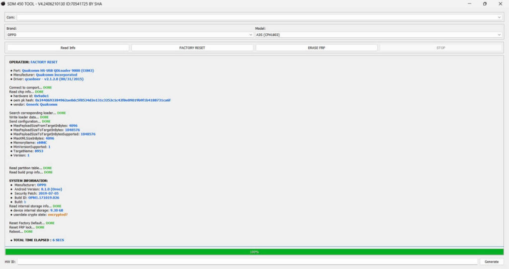 Qualcomm SDM 450 Tool