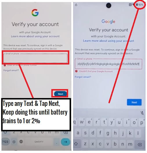 Type any Random text and click next