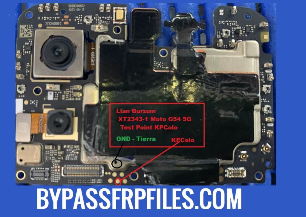 Motorola G54 MDM Remove Test Point