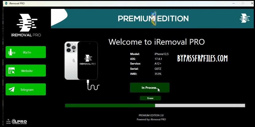Icloud Bypass with iRemoval Pro Premium Edition Tool