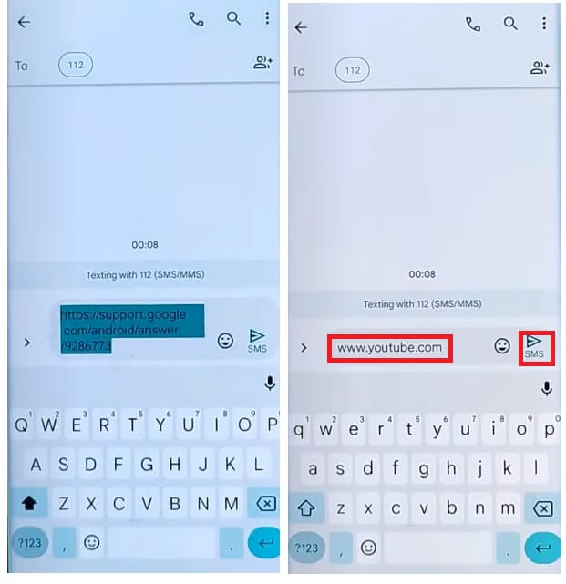Type Youtube.com & send to Fossibot Android 14 FRP Bypass