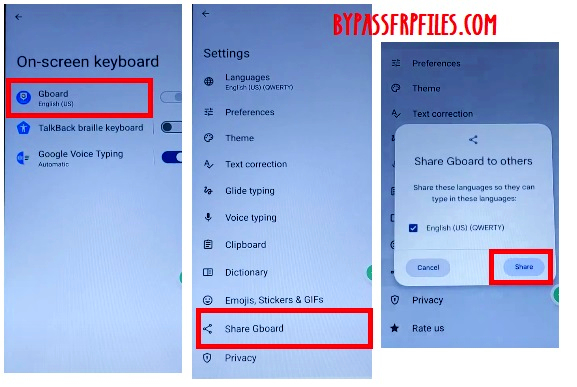 Click Share to Teclast Android 14 version Bypass FRP Google Verification Lock