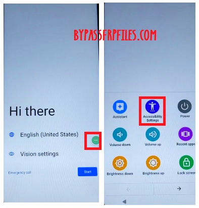 Click on Accessibility menu to to Kyocera Android 14 version Bypass FRP Google Verification Lock Kyocera Digno