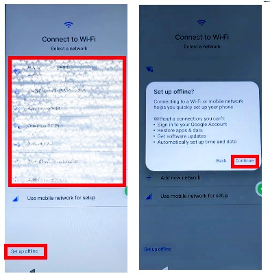 Click Setup Offline on Alldocube phone