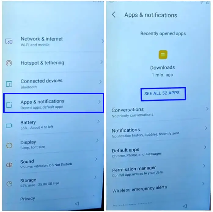 Open Settings > Apps