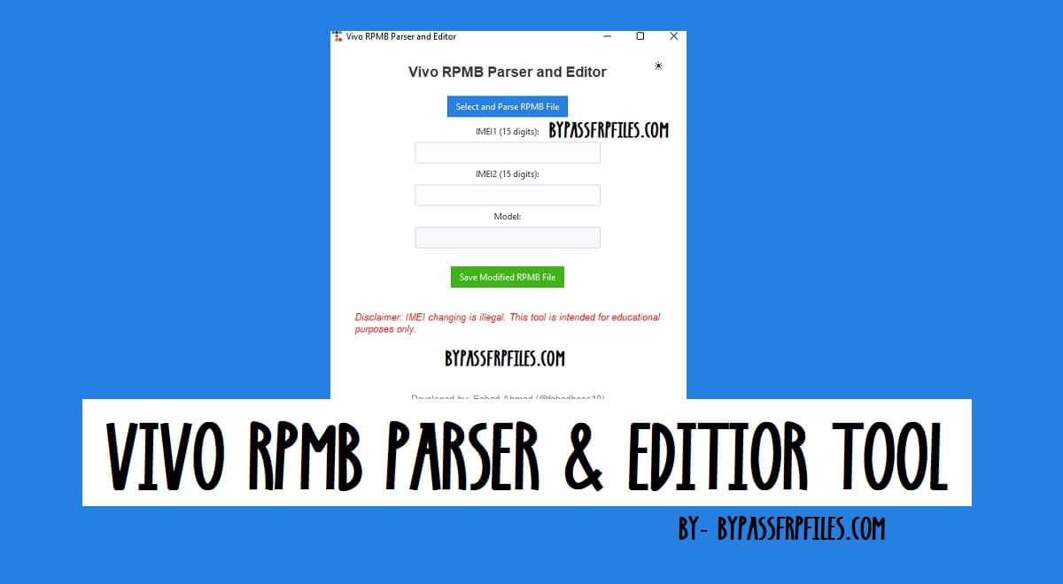 Vivo RPMB Parser and Editor Tool Free Download (Latest Version)