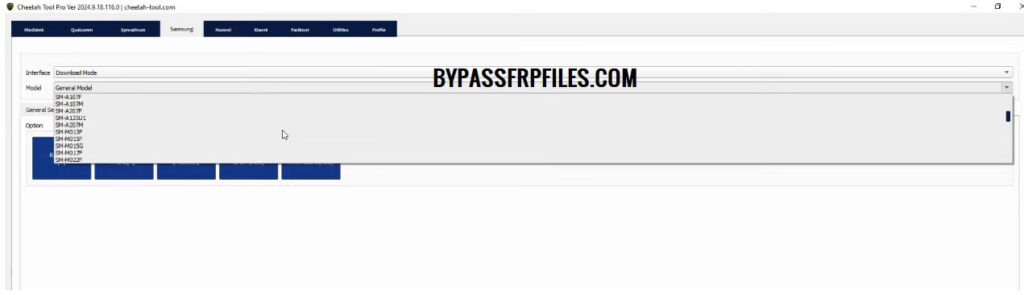 Samsung functions on Cheetah Tool Pro v127 Setup (Latest Version)