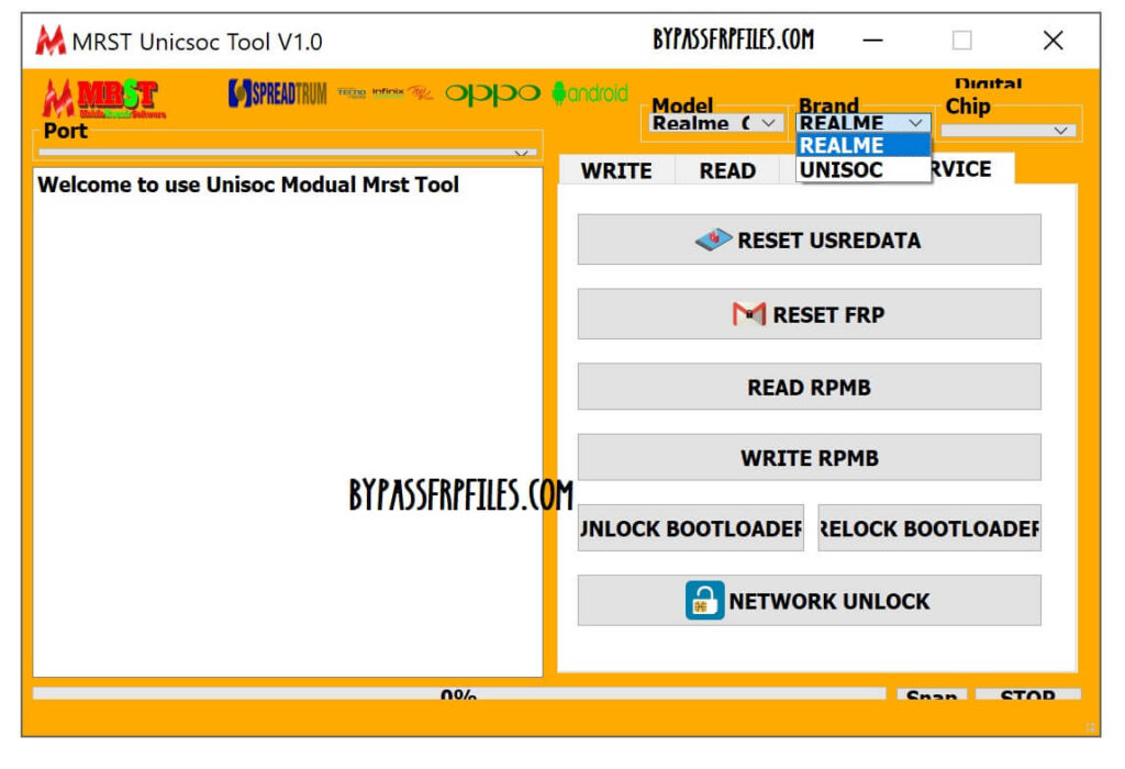 MRST Unisoc SPRD V1.0 Aracı