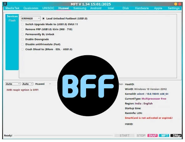 Huawei on MFT Mobile Fix Tool