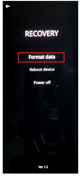 Select Format Data to Oppo F25 Pro 5G Hard Reset & Factory Reset