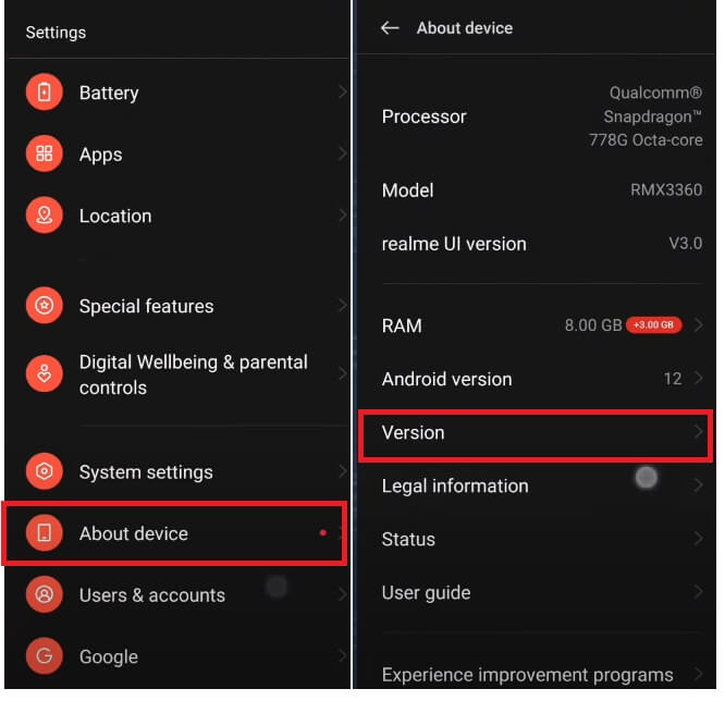 Realme GT NEO 3T RMX3371 Downgrade (Rollback File) Free Download