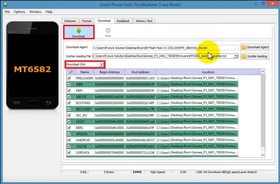 SmartPhone Flash tool SP Flash Tool