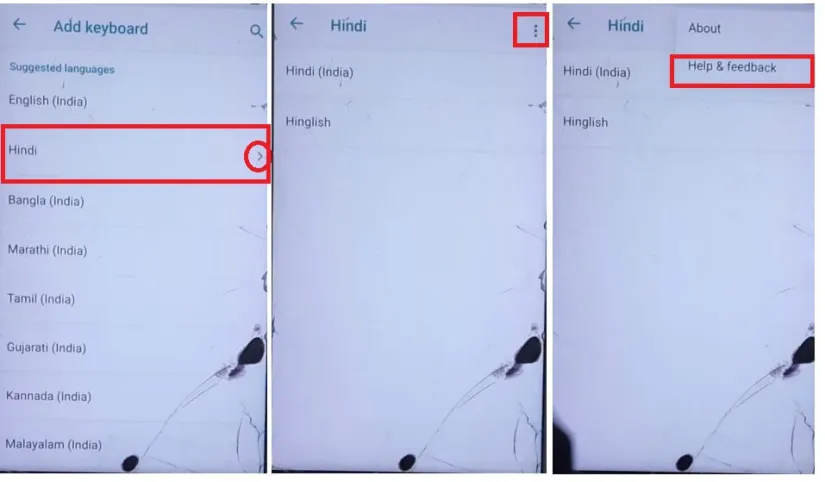 Select Language that contains the arrow key to Panasonic Frp Bypass Fix YouTube Update Without PC/APK Android 8, 9 Google Unlock