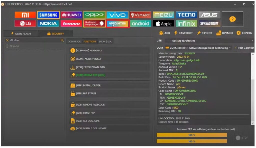 Run UnlockTool to Flash Realme Oppo A79 5G CPH2553 Dead Restart Repair File