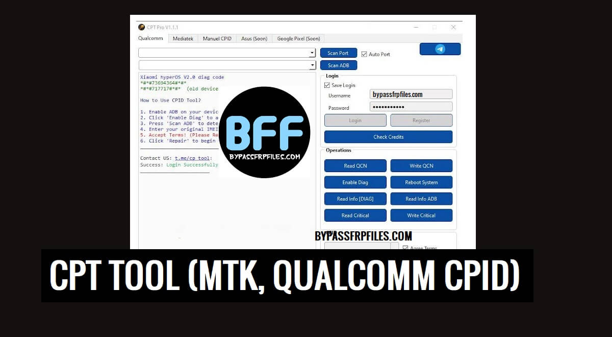 CPT Tool V1.1.9 Download Latest Version Setup (Qualcomm CPID)