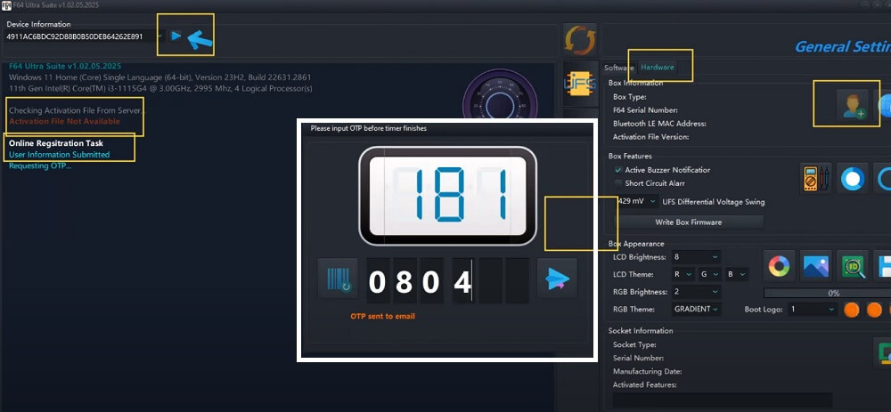 Registration on Flash64 (F64 Box Setup)